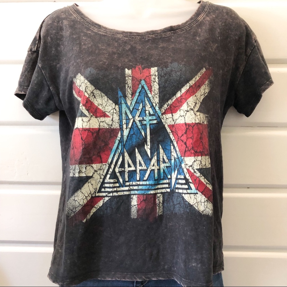 Vintage Def Leppard Cropped TShirt